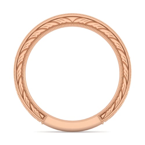 14K Rose Gold Diamond Matching Wedding Band