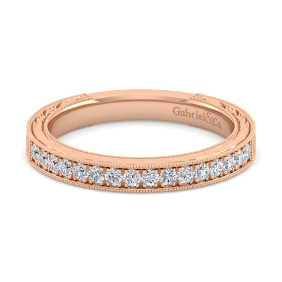 Gabriel - 14K Rose Gold Diamond Matching Wedding Band