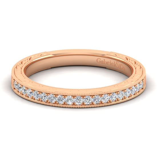 Gabriel - 14K Rose Gold Diamond Matching Wedding Band
