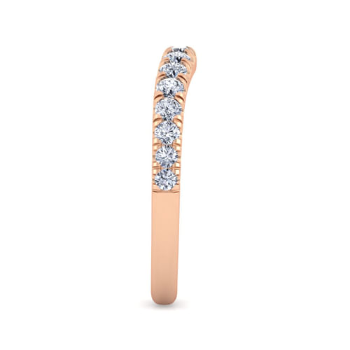 14K Rose Gold Diamond Matching Wedding Band