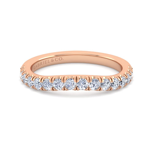 14K Rose Gold Diamond Matching Wedding Band