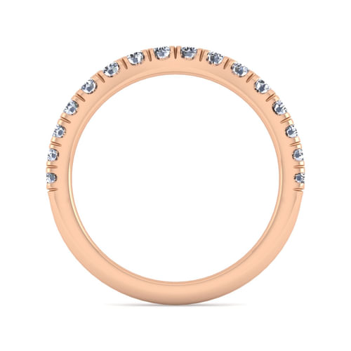 14K Rose Gold Diamond Matching Wedding Band