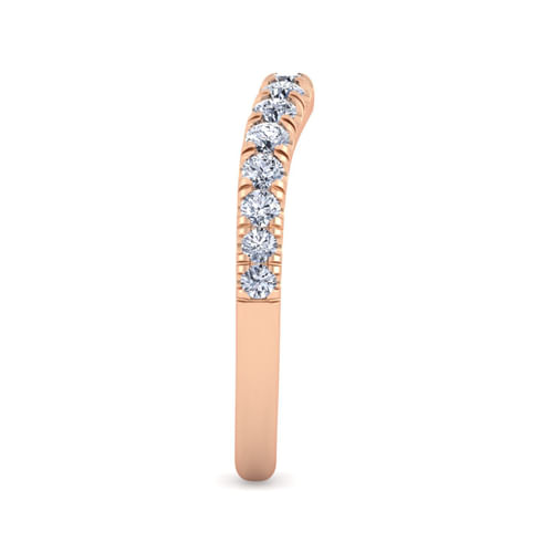 14K Rose Gold Diamond Matching Wedding Band