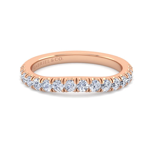 14K Rose Gold Diamond Matching Wedding Band