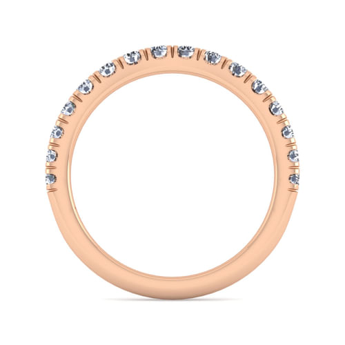 14K Rose Gold Diamond Matching Wedding Band