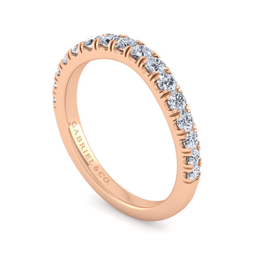 14K Rose Gold Diamond Matching Wedding Band