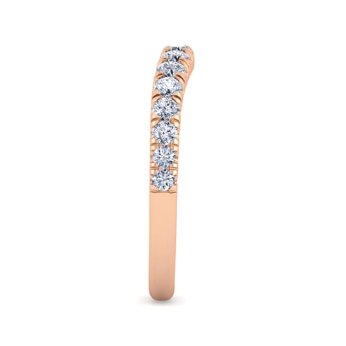 14K Rose Gold Diamond Matching Wedding Band
