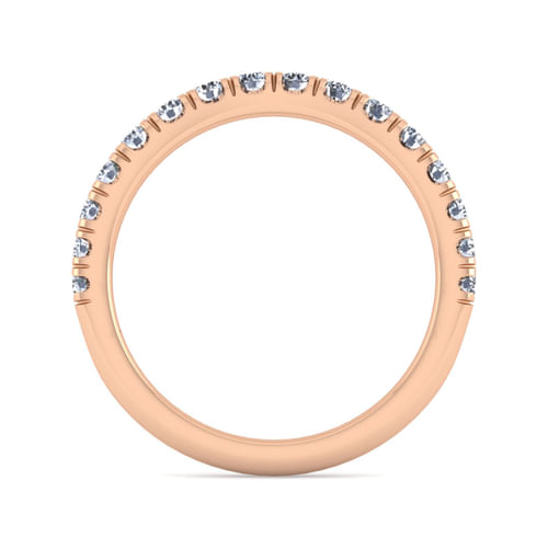 14K Rose Gold Diamond Matching Wedding Band