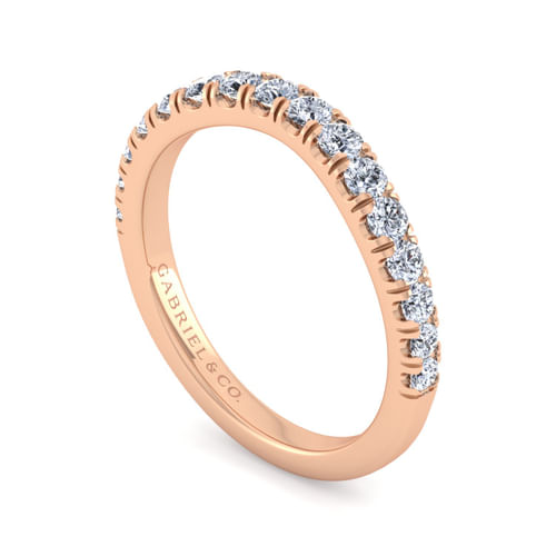 14K Rose Gold Diamond Matching Wedding Band