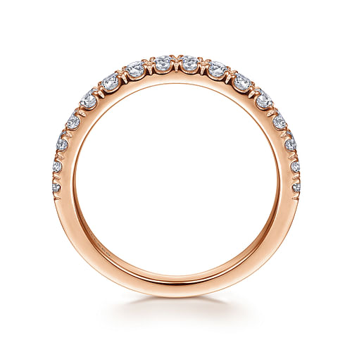 14K Rose Gold Diamond Matching Wedding Band