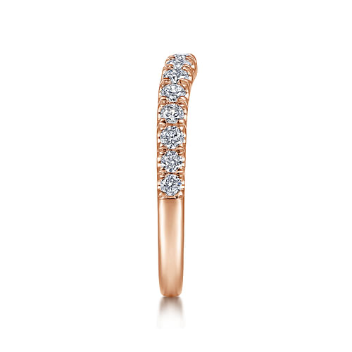 14K Rose Gold Diamond Matching Wedding Band