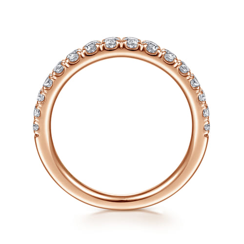 14K Rose Gold Diamond Matching Wedding Band