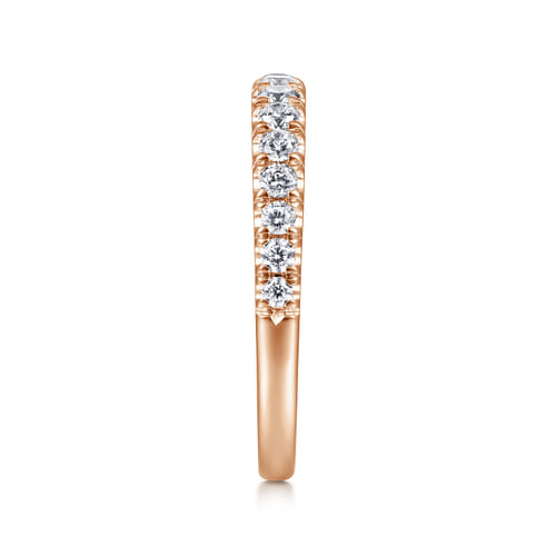 14K Rose Gold Diamond Matching Wedding Band