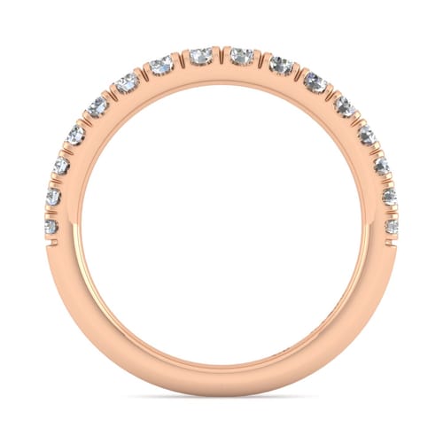 14K Rose Gold Diamond Matching Wedding Band