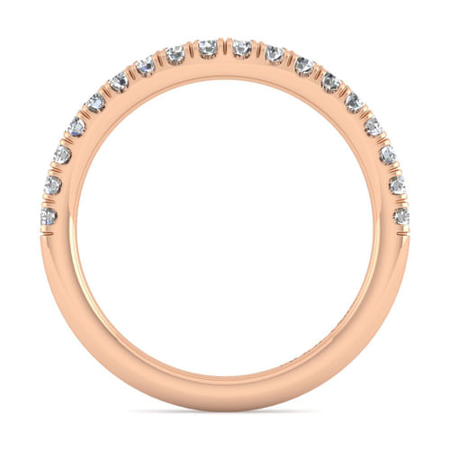 14K Rose Gold Diamond Matching Wedding Band