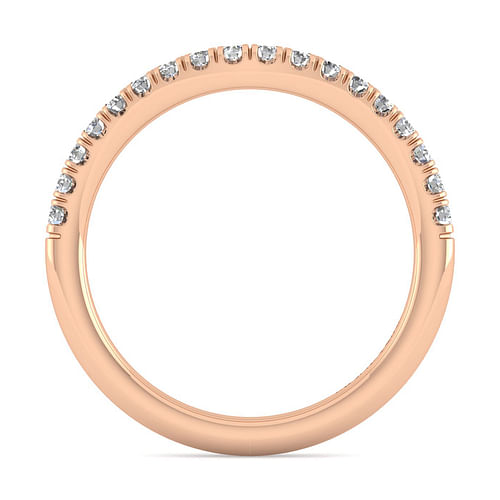 14K Rose Gold Diamond Matching Wedding Band