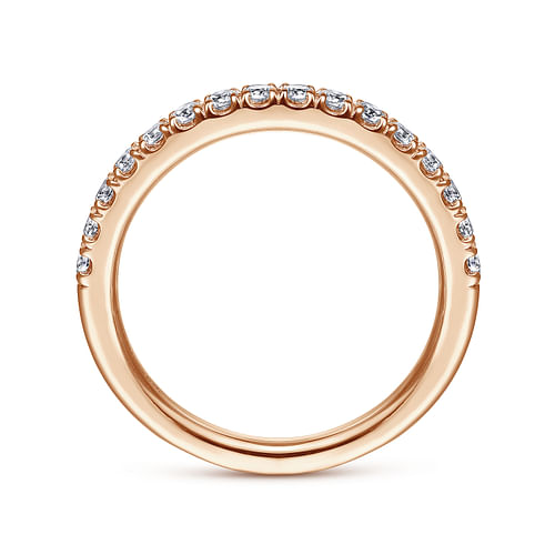 14K Rose Gold Diamond Matching Wedding Band