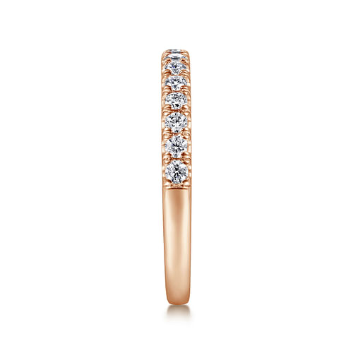 14K Rose Gold Diamond Matching Wedding Band