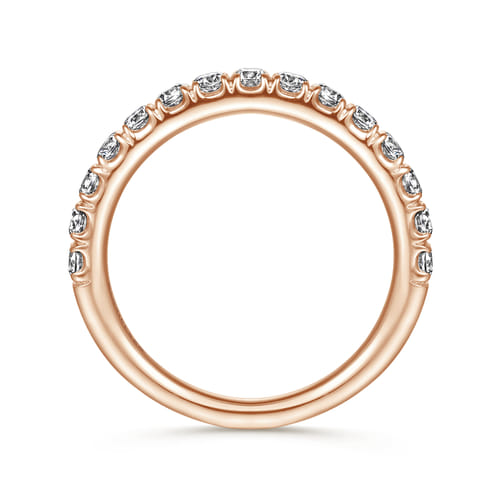 14K Rose Gold Diamond Matching Wedding Band