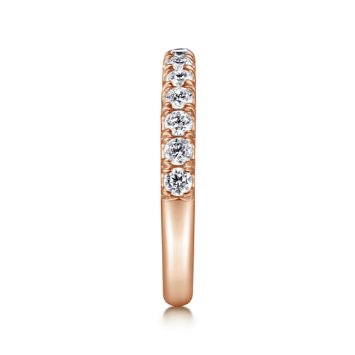 14K Rose Gold Diamond Matching Wedding Band