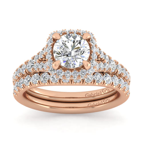 14K Rose Gold Diamond Matching Wedding Band 14K Rose Gold Diamond Matching Wedding Band