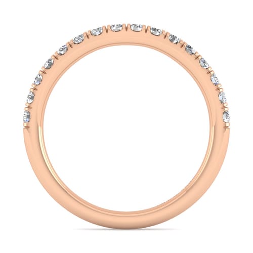 14K Rose Gold Diamond Matching Wedding Band