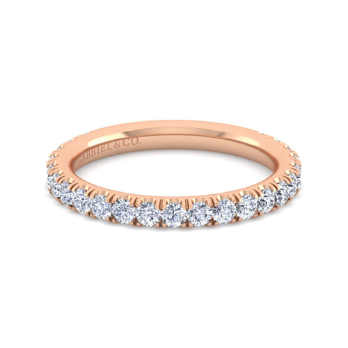 14K Rose Gold Diamond Matching Wedding Band