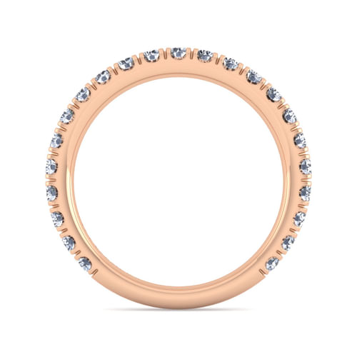 14K Rose Gold Diamond Matching Wedding Band