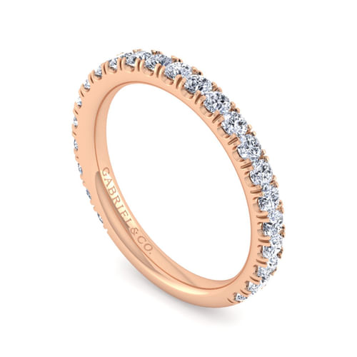 14K Rose Gold Diamond Matching Wedding Band