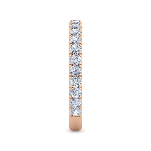 14K Rose Gold Diamond Matching Wedding Band
