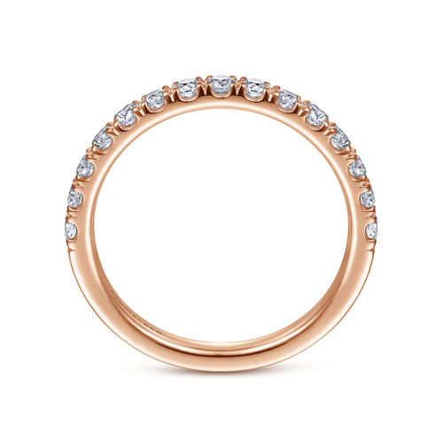 14K Rose Gold Diamond Matching Wedding Band