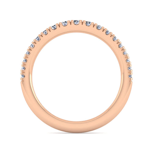 14K Rose Gold Diamond Matching Wedding Band