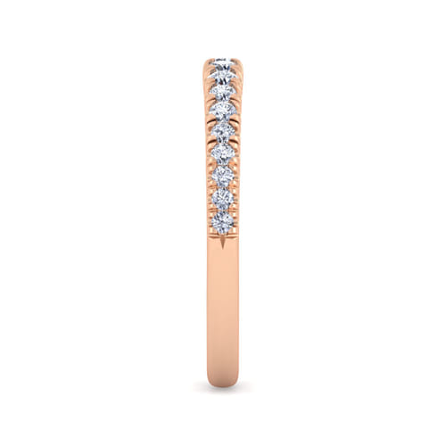 14K Rose Gold Diamond Matching Wedding Band