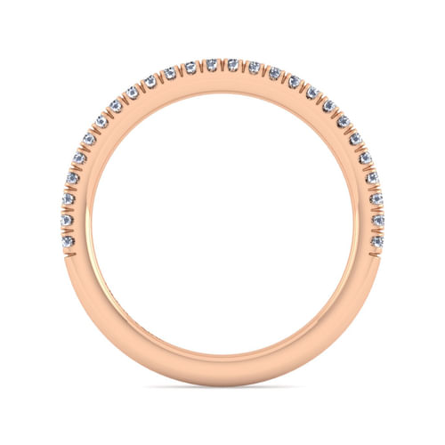 14K Rose Gold Diamond Matching Wedding Band