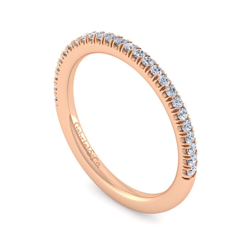 14K Rose Gold Diamond Matching Wedding Band