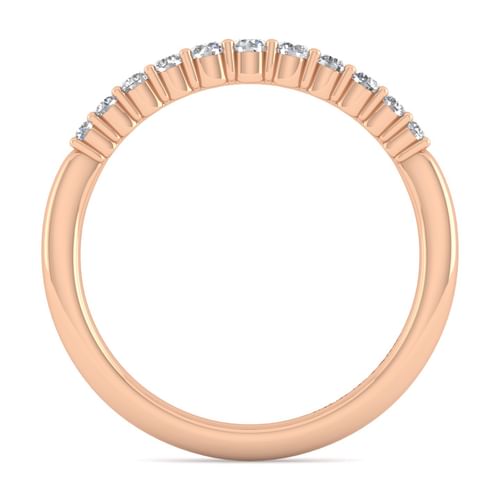14K Rose Gold Diamond Matching Wedding Band