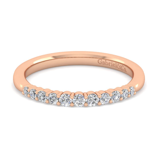 Gabriel - 14K Rose Gold Diamond Matching Wedding Band