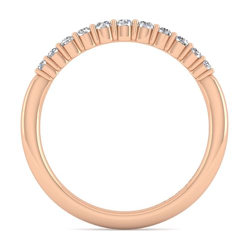 14K Rose Gold Diamond Matching Wedding Band