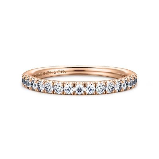 Gabriel - 14K Rose Gold Diamond Matching Wedding Band Gabriel - 14K Rose Gold Diamond Matching Wedding Band