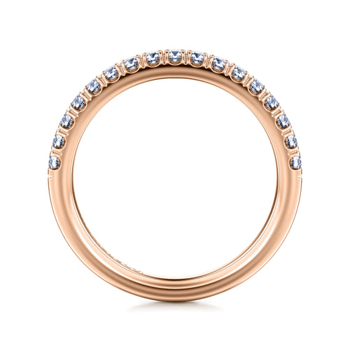 14K Rose Gold Diamond Matching Wedding Band