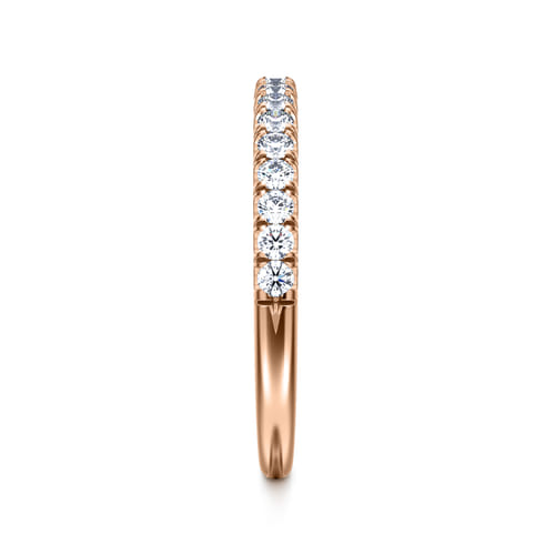 14K Rose Gold Diamond Matching Wedding Band