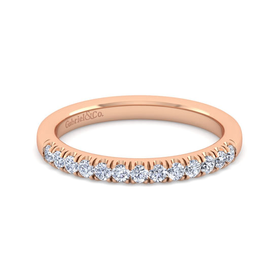 Gabriel - 14K Rose Gold Diamond Matching Wedding Band