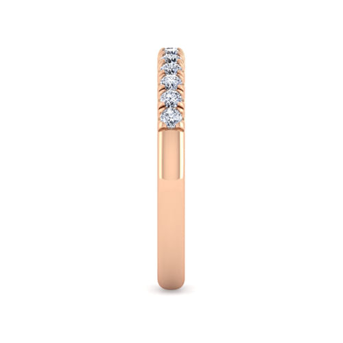 14K Rose Gold Diamond Matching Wedding Band