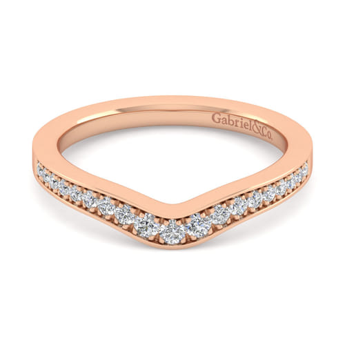 14K Rose Gold Diamond Matching Wedding Band 14K Rose Gold Diamond Matching Wedding Band