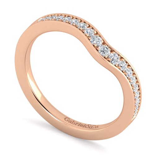 14K Rose Gold Diamond Matching Wedding Band 14K Rose Gold Diamond Matching Wedding Band