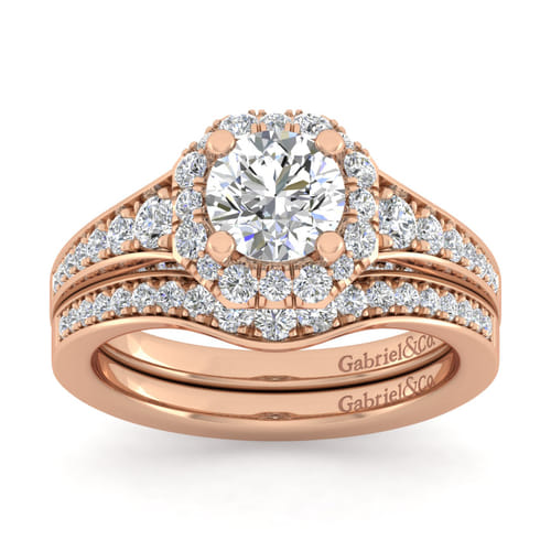 14K Rose Gold Diamond Matching Wedding Band 14K Rose Gold Diamond Matching Wedding Band