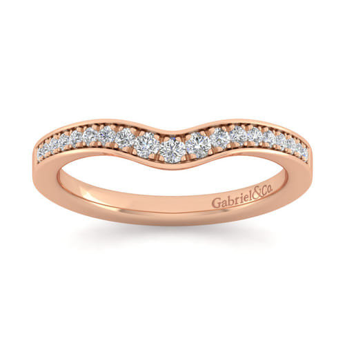 14K Rose Gold Diamond Matching Wedding Band 14K Rose Gold Diamond Matching Wedding Band