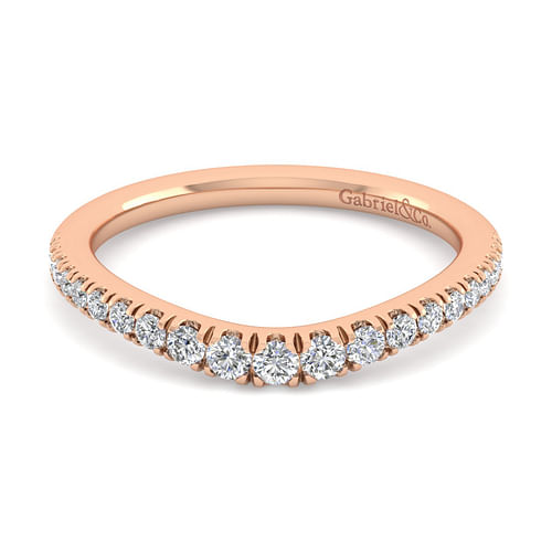 14K Rose Gold Diamond Matching Wedding Band