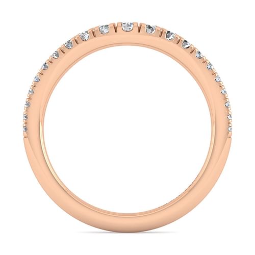 14K Rose Gold Diamond Matching Wedding Band