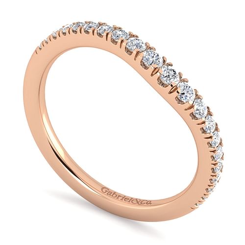 14K Rose Gold Diamond Matching Wedding Band